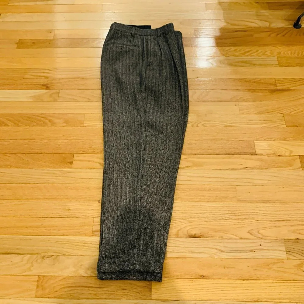 Designer JUN Men's Herringbone Wool Suit Size Medium - Picture 11 of 16